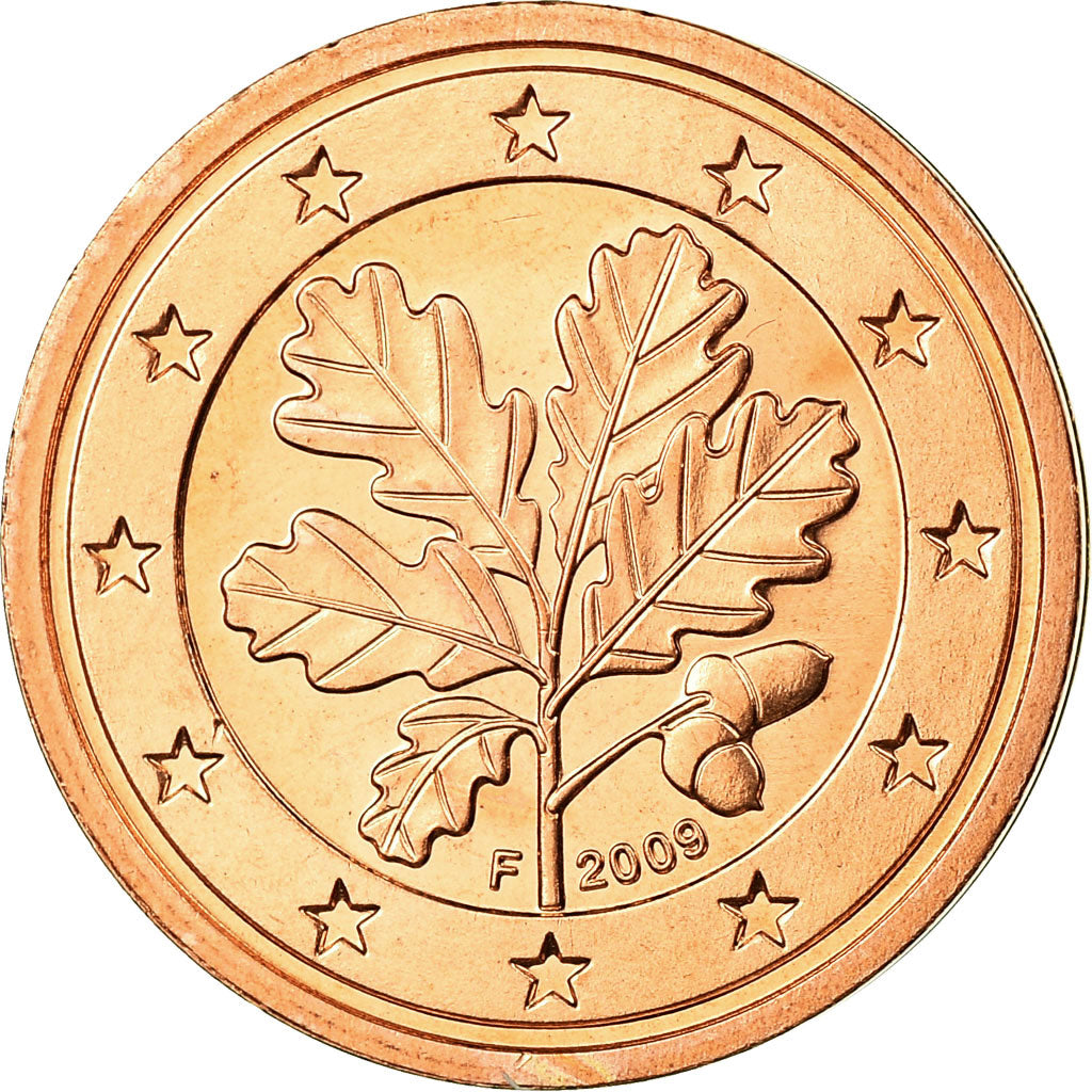 GERMANIA - REPUBBLICA FEDERALE, 2 Euro Cent, 2009, SPL, Acciaio placcato rame
