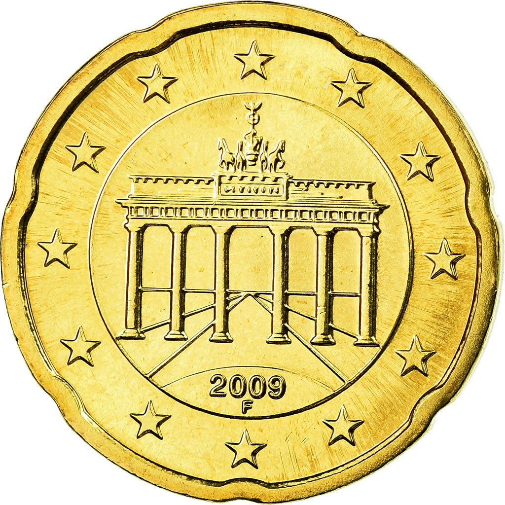 République fédérale allemande, 20 Euro Cent, 2009, SPL, Laiton, KM:255
