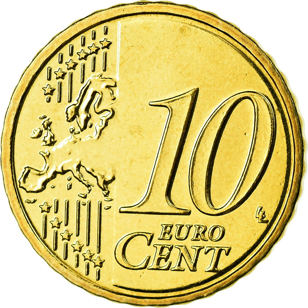 GERMANIA - REPUBBLICA FEDERALE, 10 Euro Cent, 2010, SPL, Ottone, KM:254