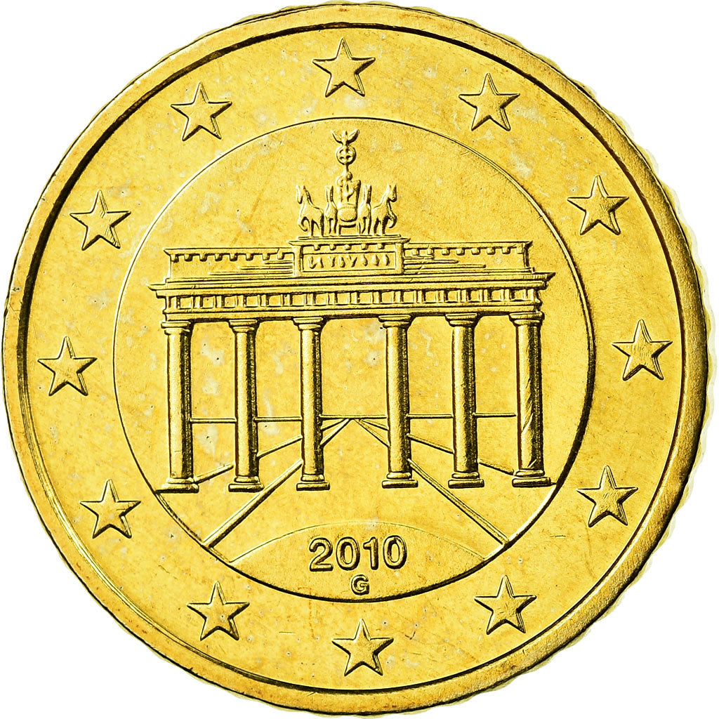 Bundesrepublik Deutschland, 50 Euro Cent, 2010, UNZ, Messing, KM:256