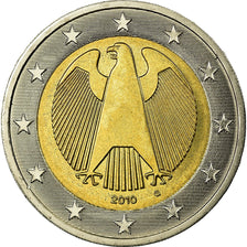 GERMANY - FEDERAL REPUBLIC, 2 Euro, 2010, AU(55-58), Bi-Metallic, KM:258