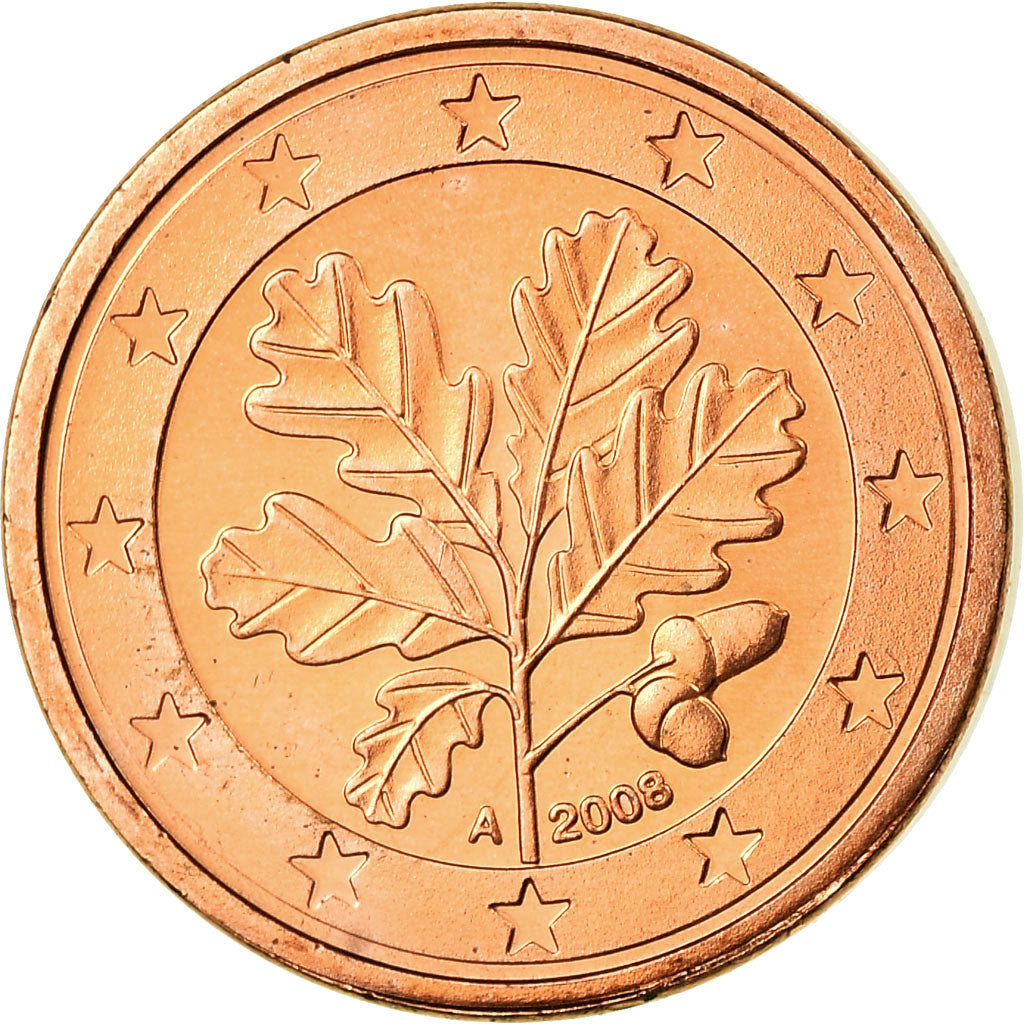 République fédérale allemande, Euro Cent, 2008, SPL, Copper Plated Steel