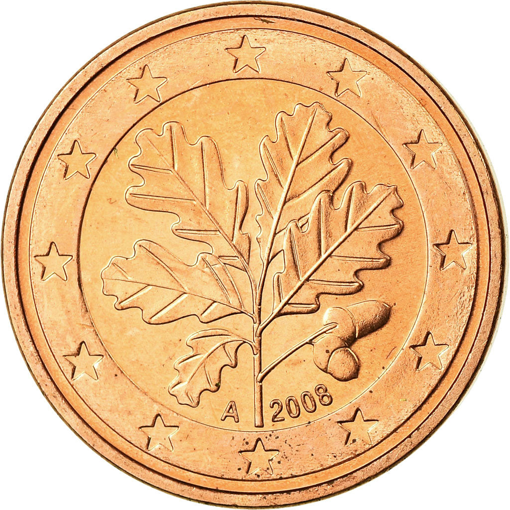 République fédérale allemande, 5 Euro Cent, 2008, SPL, Copper Plated Steel