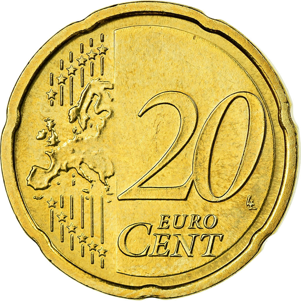 GERMANIA - REPUBBLICA FEDERALE, 20 Euro Cent, 2008, SPL, Ottone, KM:255