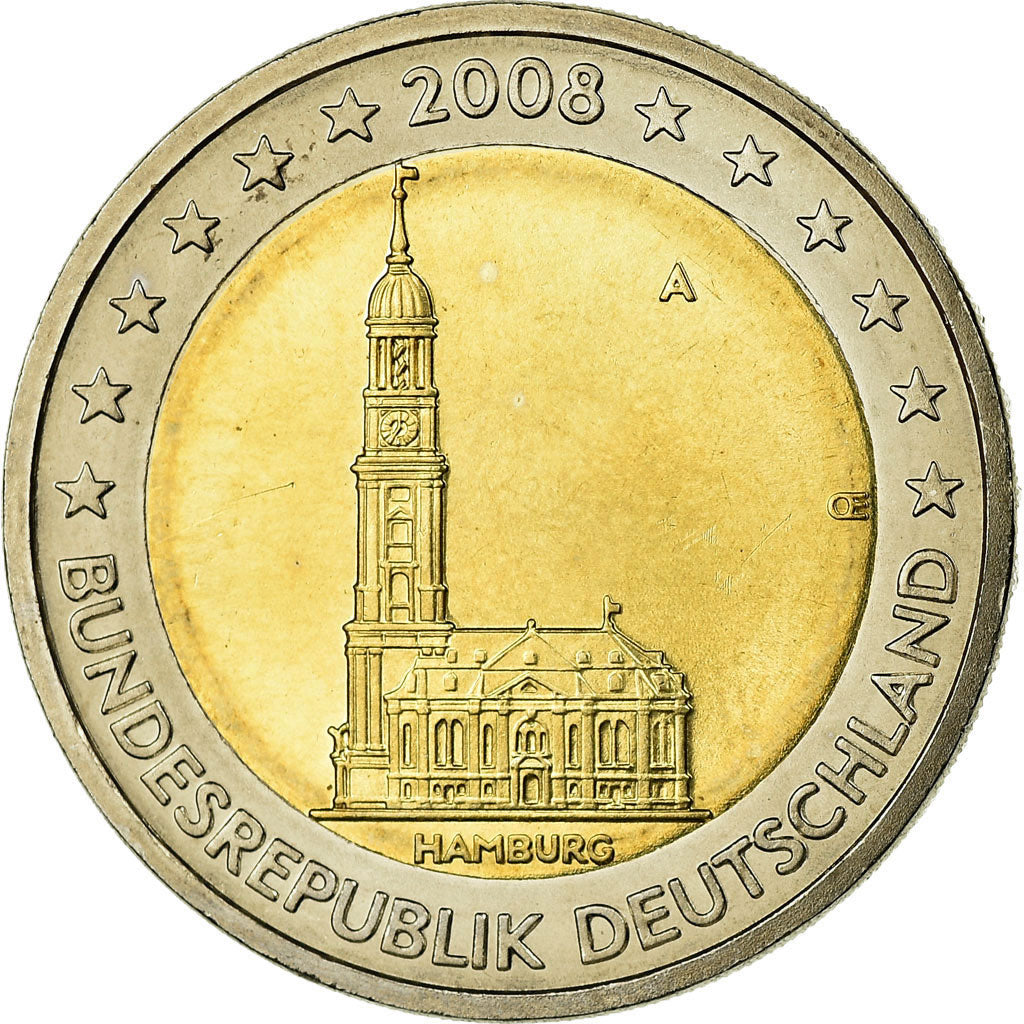 République fédérale allemande, 2 Euro, 2008, SPL, Bi-Metallic, KM:261