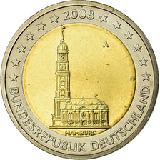 GERMANY - FEDERAL REPUBLIC, 2 Euro, 2008, MS(63), Bi-Metallic, KM:261
