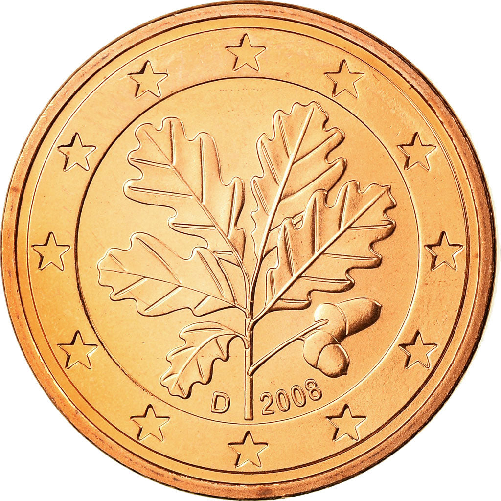 République fédérale allemande, 5 Euro Cent, 2008, SPL, Copper Plated Steel