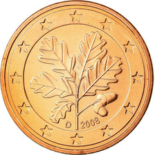République fédérale allemande, 5 Euro Cent, 2008, SPL, Copper Plated Steel