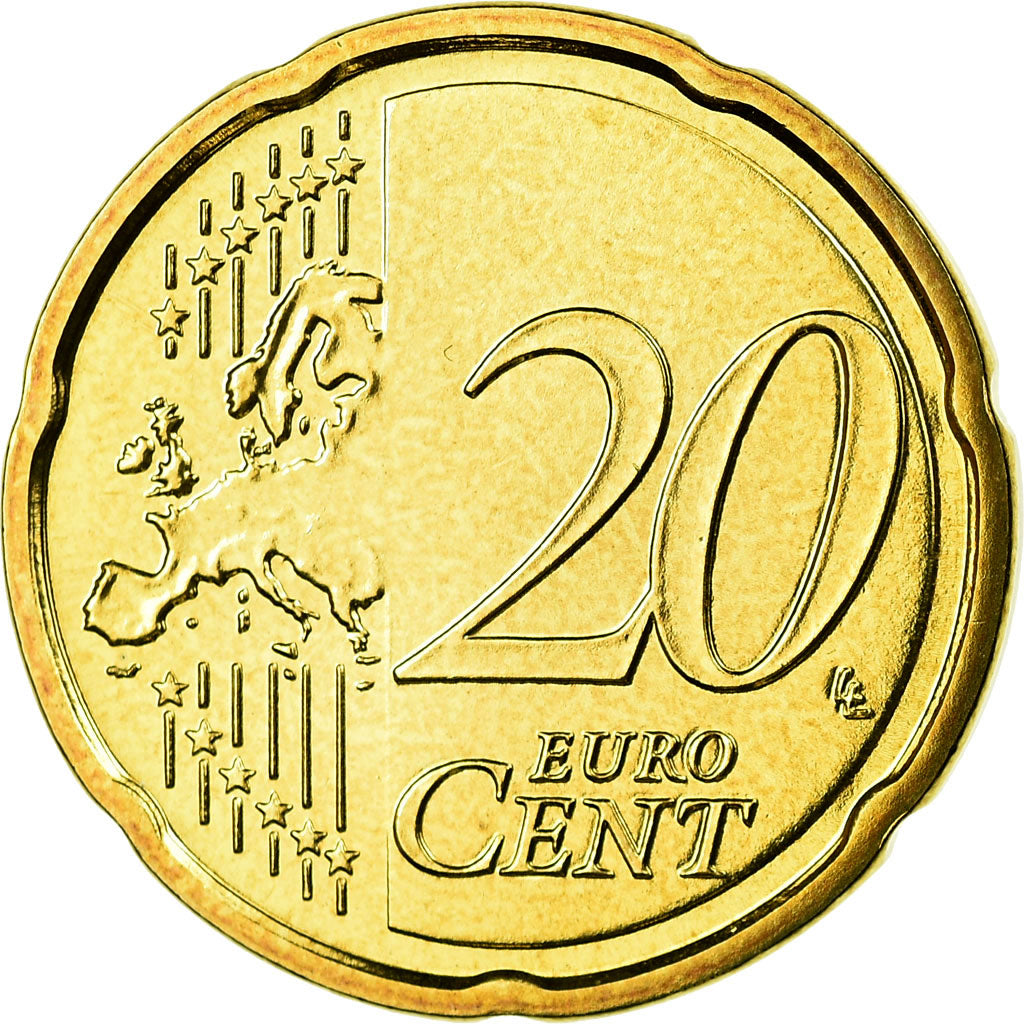 GERMANIA - REPUBBLICA FEDERALE, 20 Euro Cent, 2008, SPL, Ottone, KM:255
