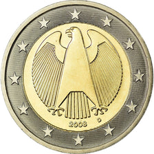 GERMANY - FEDERAL REPUBLIC, 2 Euro, 2008, MS(63), Bi-Metallic, KM:258