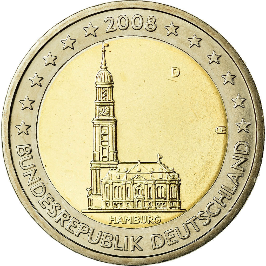 République fédérale allemande, 2 Euro, 2008, SPL, Bi-Metallic, KM:261