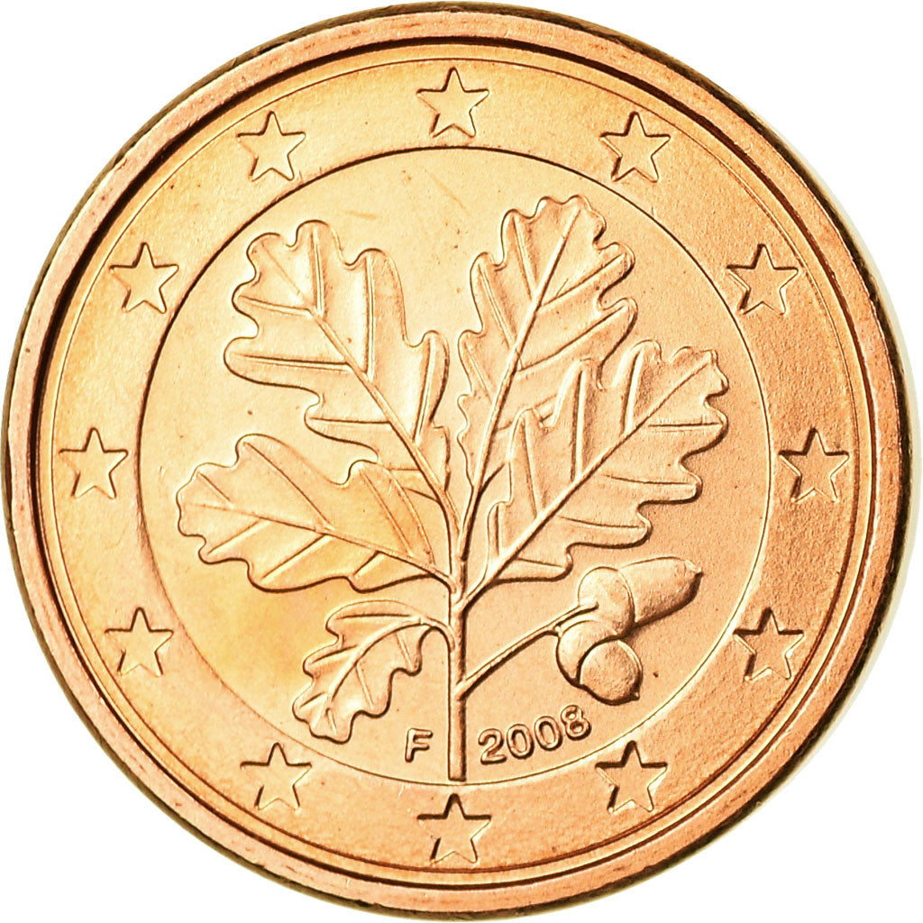 République fédérale allemande, Euro Cent, 2008, SPL, Copper Plated Steel