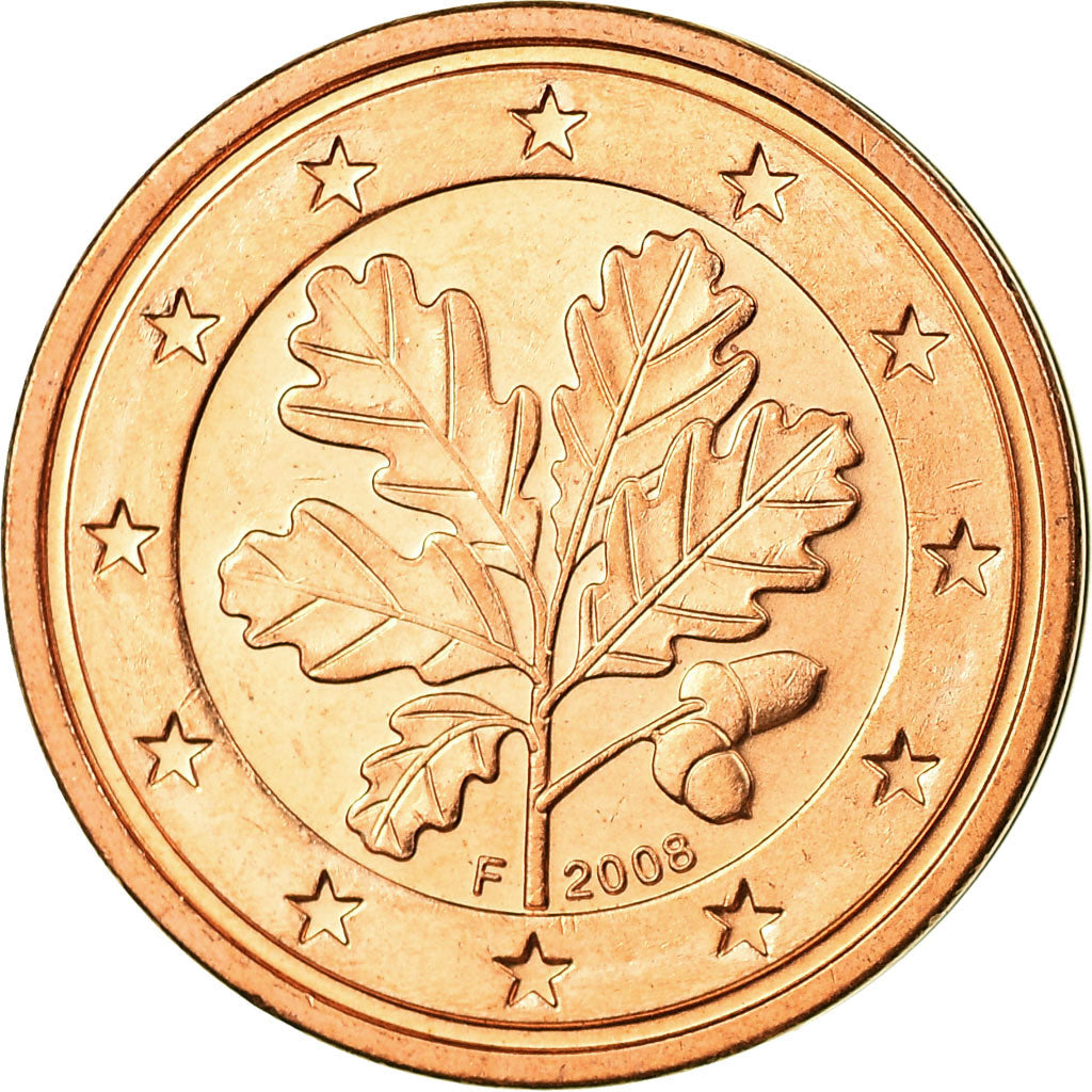 République fédérale allemande, 2 Euro Cent, 2008, SPL, Copper Plated Steel