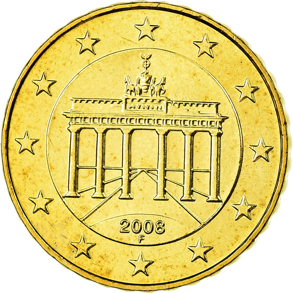 GERMANIA - REPUBBLICA FEDERALE, 10 Euro Cent, 2008, SPL, Ottone, KM:254