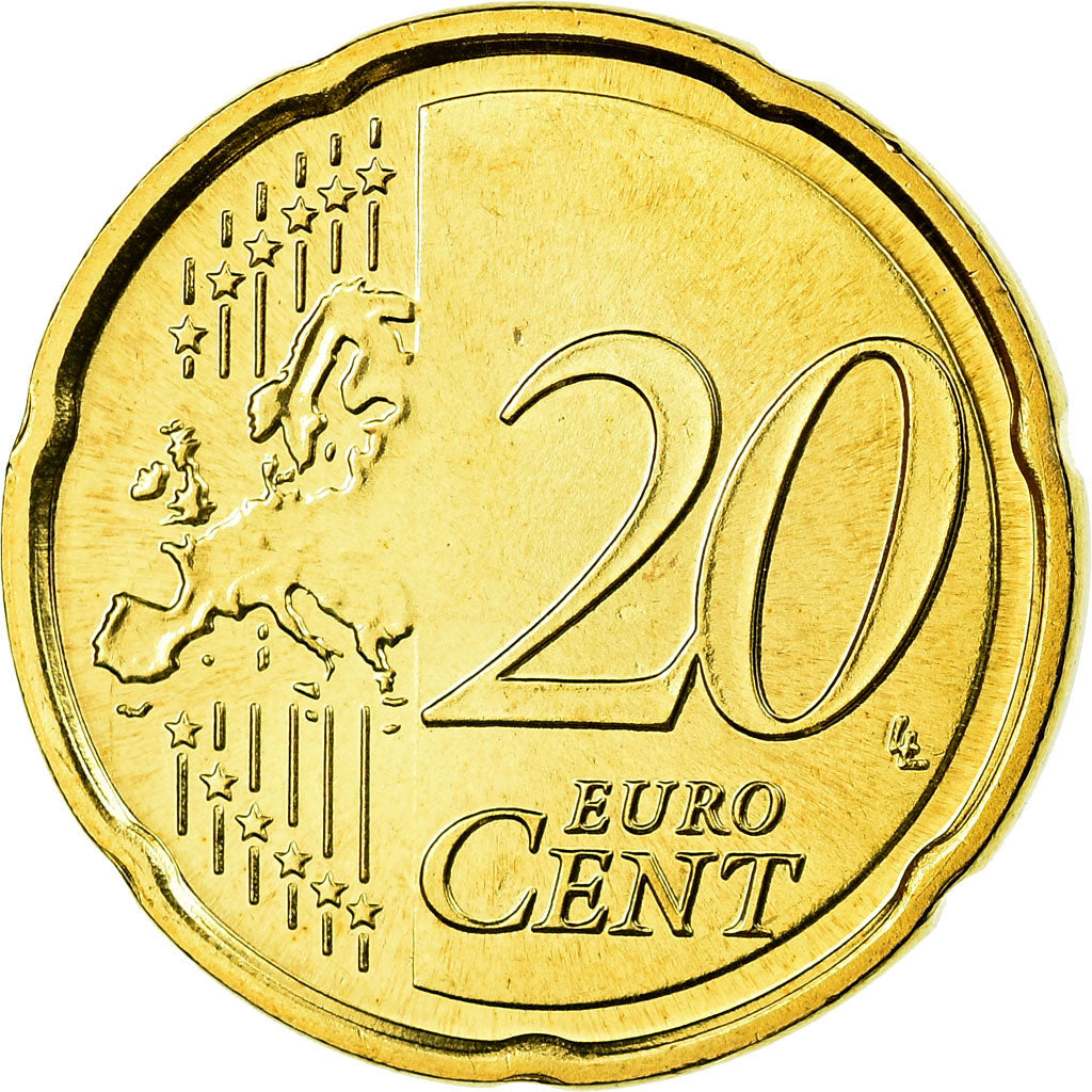 GERMANIA - REPUBBLICA FEDERALE, 20 Euro Cent, 2008, SPL, Ottone, KM:255