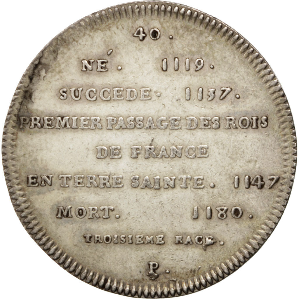 France, Medal, Louis VII, History, AU(55-58), Silver