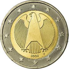 ALEMANIA - REPÚBLICA FEDERAL, 2 Euro, 2008, SC, Bimetálico, KM:258