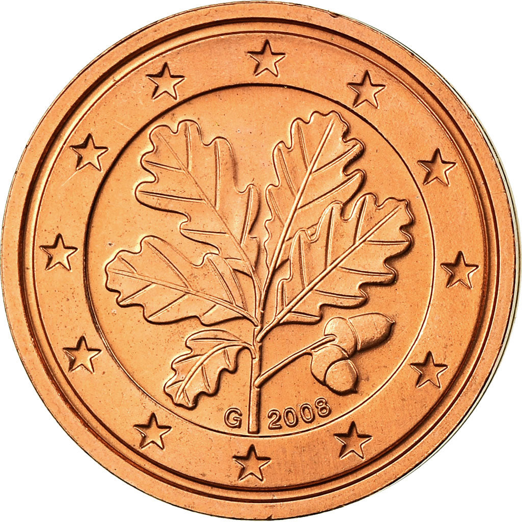 République fédérale allemande, 2 Euro Cent, 2008, SPL, Copper Plated Steel