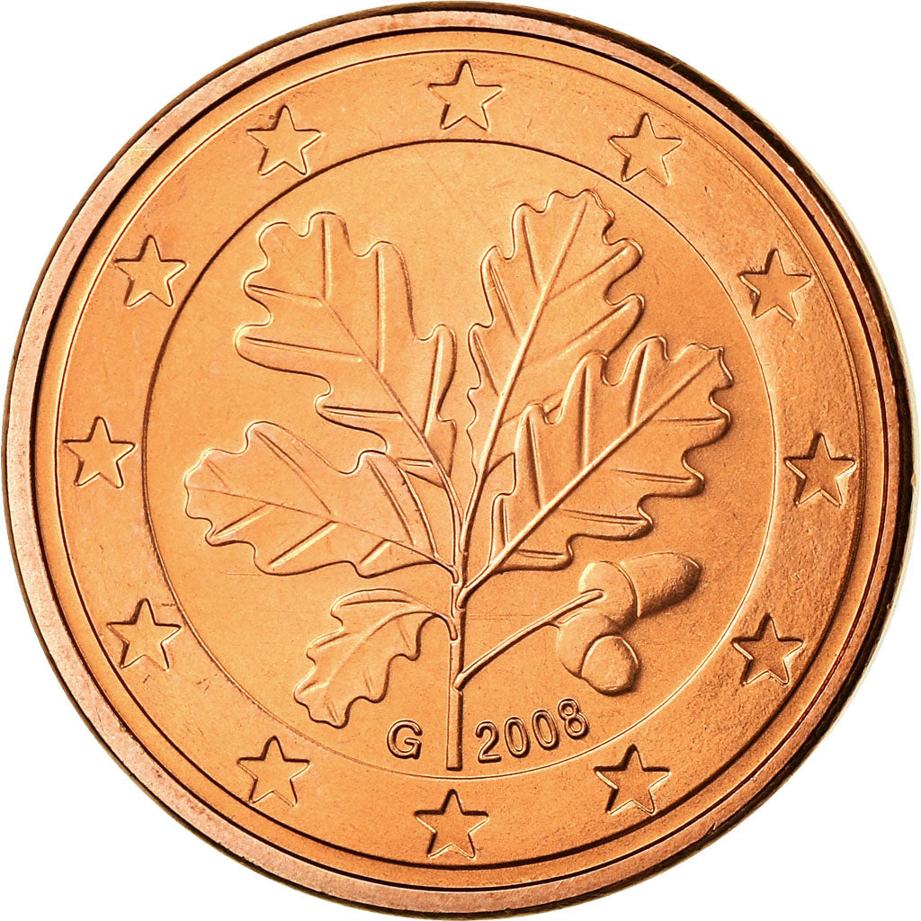 République fédérale allemande, 5 Euro Cent, 2008, SPL, Copper Plated Steel
