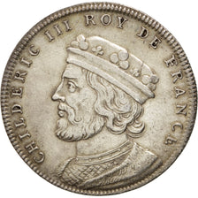 France, Medal, Childeric III, History, AU(55-58), Silver