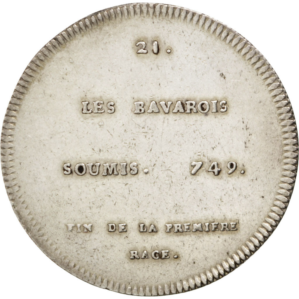 France, Medal, Childeric III, History, AU(55-58), Silver
