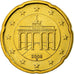 GERMANIA - REPUBBLICA FEDERALE, 20 Euro Cent, 2008, SPL, Ottone, KM:255