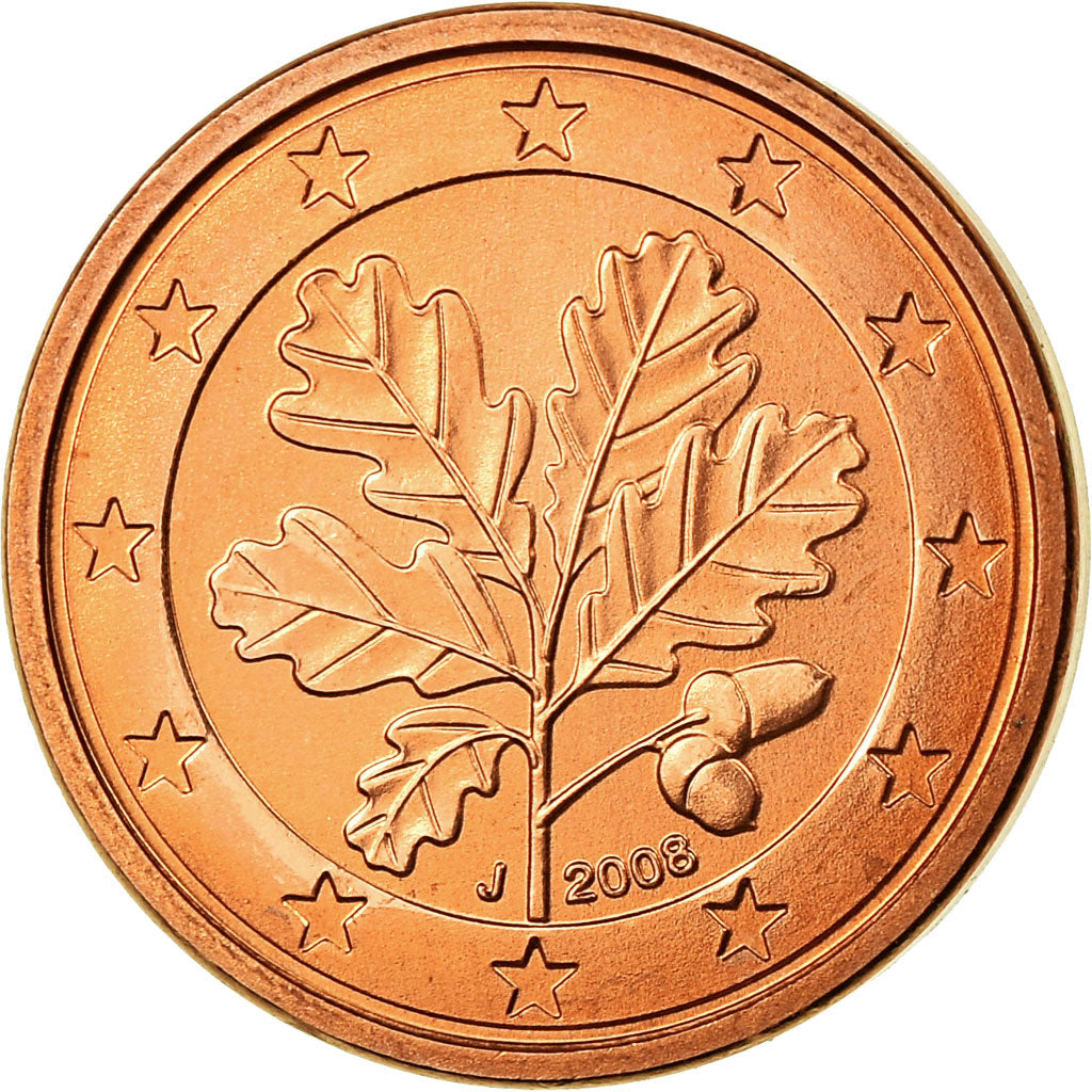 République fédérale allemande, Euro Cent, 2008, SPL, Copper Plated Steel