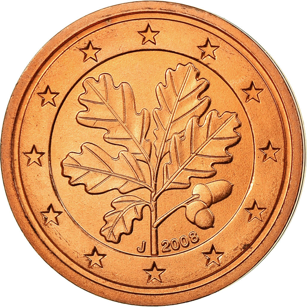 République fédérale allemande, 2 Euro Cent, 2008, SPL, Copper Plated Steel