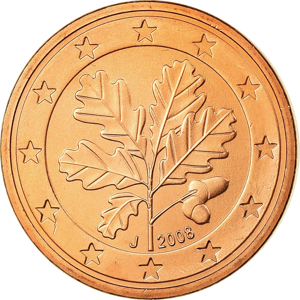 République fédérale allemande, 5 Euro Cent, 2008, SPL, Copper Plated Steel