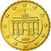 GERMANY - FEDERAL REPUBLIC, 10 Euro Cent, 2008, MS(63), Brass, KM:254