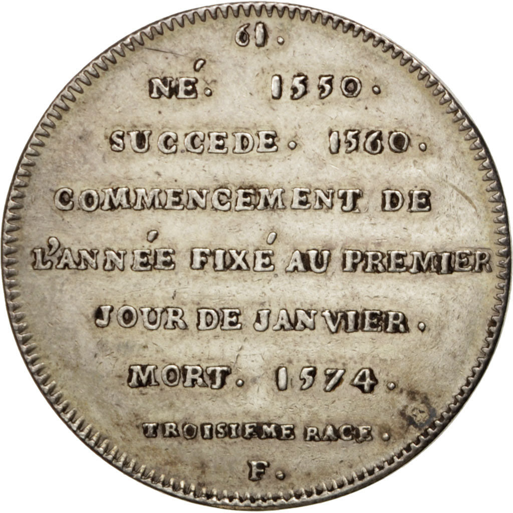 FRANCE, History, Jean II, Medal, AU(50-53), Silver, 34, 11.86