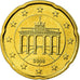 République fédérale allemande, 20 Euro Cent, 2008, SPL, Laiton, KM:255