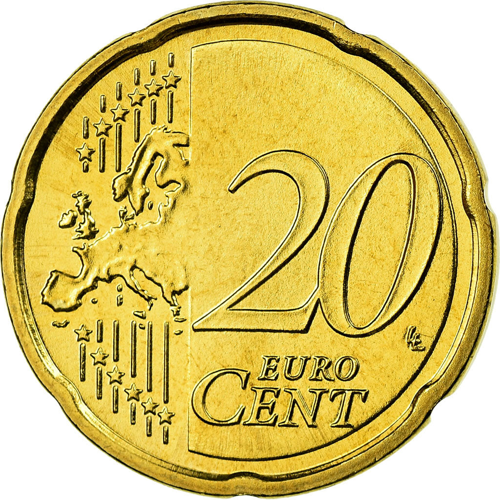 République fédérale allemande, 20 Euro Cent, 2008, SPL, Laiton, KM:255