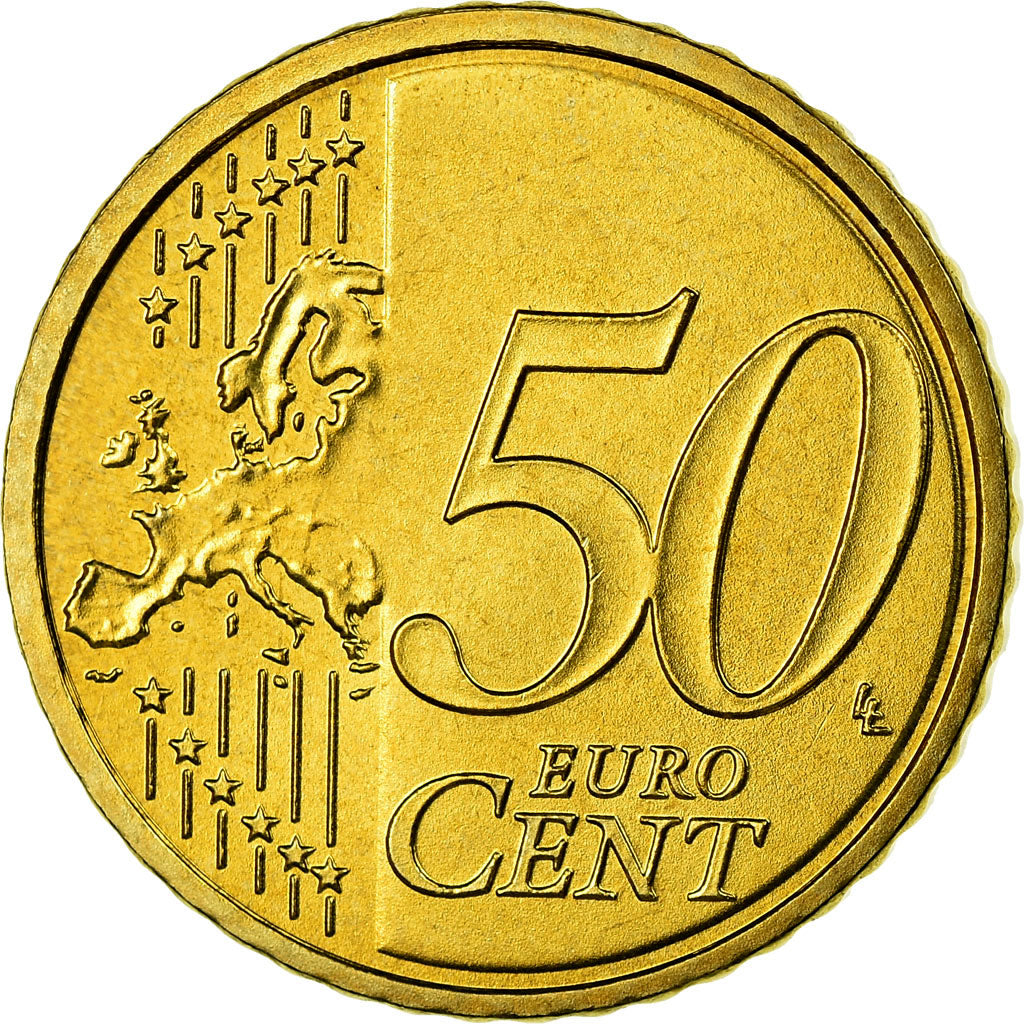 GERMANIA - REPUBBLICA FEDERALE, 50 Euro Cent, 2008, SPL, Ottone, KM:256