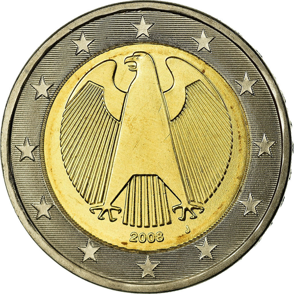 GERMANY - FEDERAL REPUBLIC, 2 Euro, 2008, MS(63), Bi-Metallic, KM:258