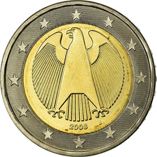 GERMANY - FEDERAL REPUBLIC, 2 Euro, 2008, MS(63), Bi-Metallic, KM:258