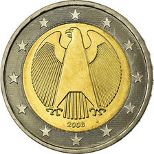 GERMANIA - REPUBBLICA FEDERALE, 2 Euro, 2008, SPL, Bi-metallico, KM:258