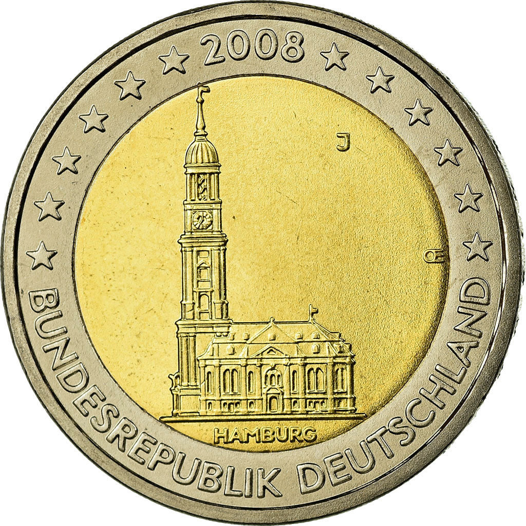 République fédérale allemande, 2 Euro, 2008, SPL, Bi-Metallic, KM:261