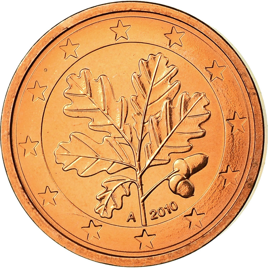 République fédérale allemande, Euro Cent, 2010, SPL, Copper Plated Steel