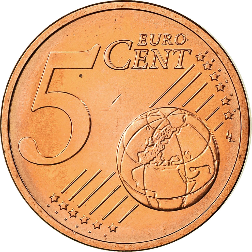 GERMANIA - REPUBBLICA FEDERALE, 5 Euro Cent, 2010, SPL, Acciaio placcato rame