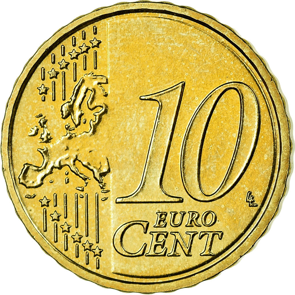 République fédérale allemande, 10 Euro Cent, 2010, SPL, Laiton, KM:254