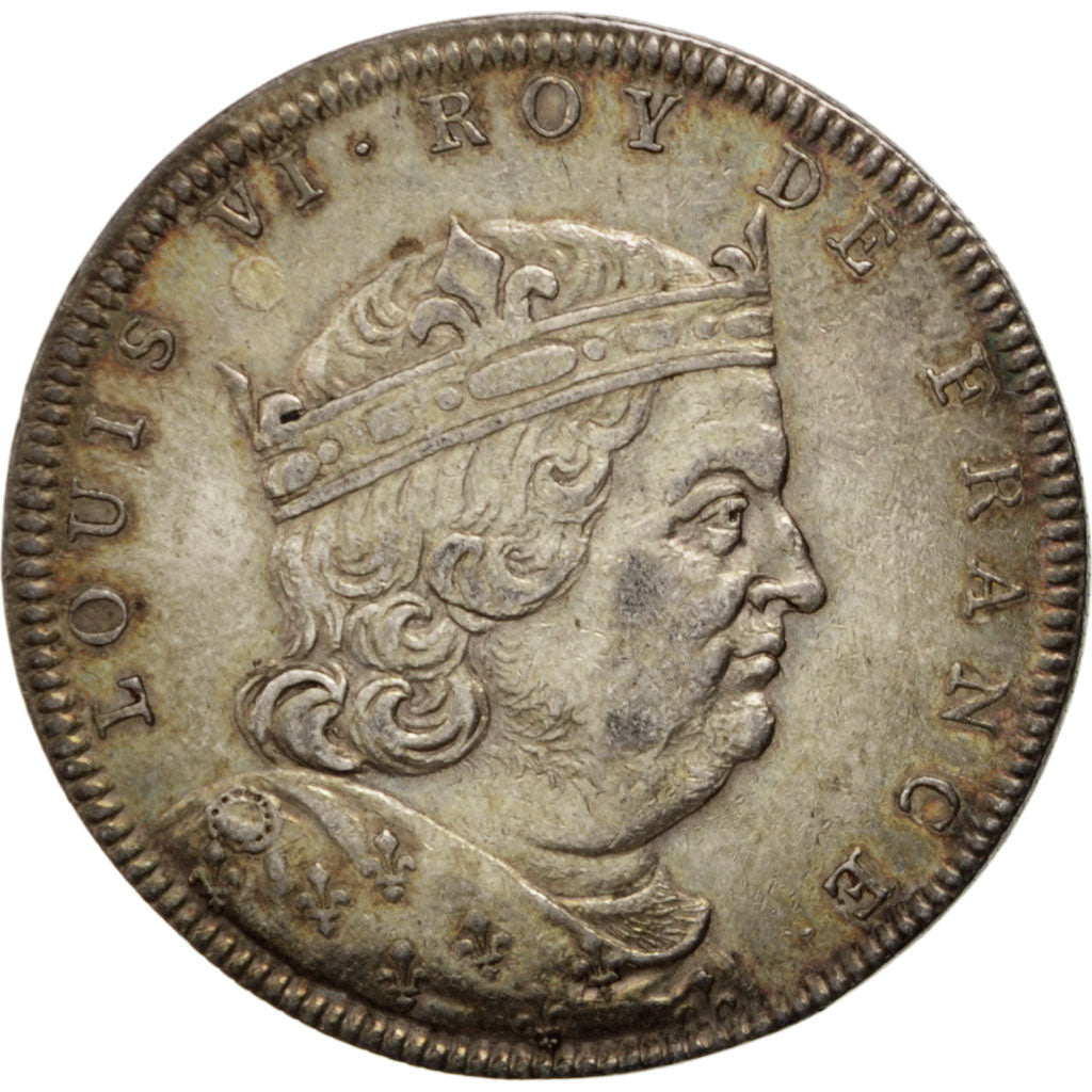 France, Medal, Louis VI, History, AU(50-53), Silver