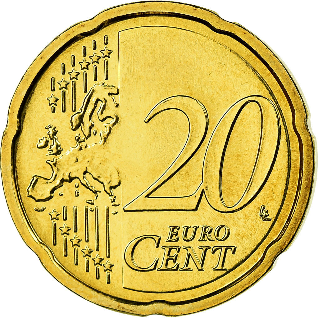 République fédérale allemande, 20 Euro Cent, 2010, SPL, Laiton, KM:255