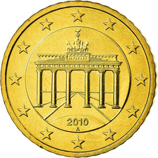 GERMANY - FEDERAL REPUBLIC, 50 Euro Cent, 2010, MS(63), Brass, KM:256