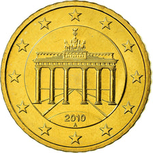 GERMANIA - REPUBBLICA FEDERALE, 50 Euro Cent, 2010, SPL, Ottone, KM:256