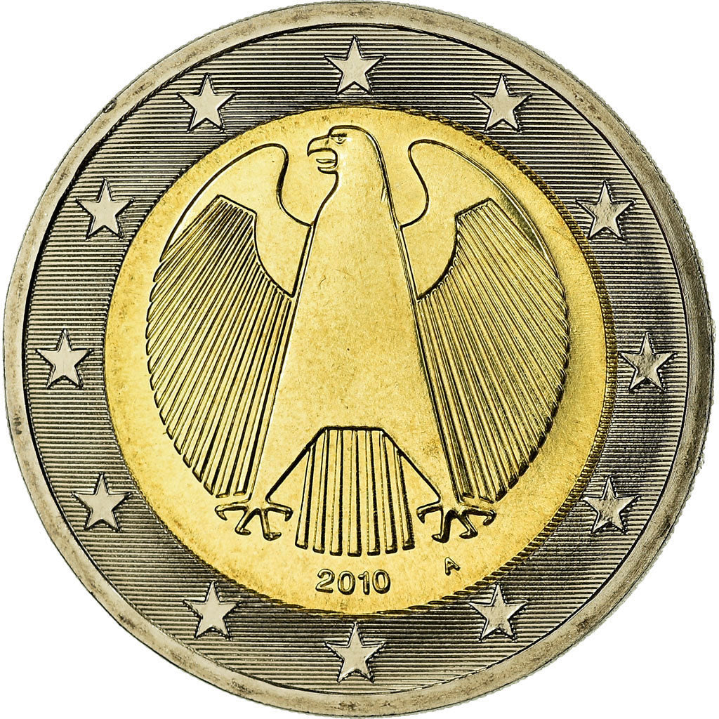 GERMANIA - REPUBBLICA FEDERALE, 2 Euro, 2010, SPL, Bi-metallico, KM:258