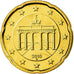 Bundesrepublik Deutschland, 20 Euro Cent, 2010, UNZ, Messing, KM:255