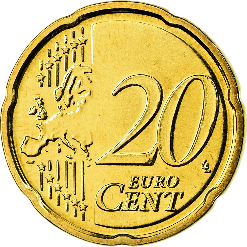 Bundesrepublik Deutschland, 20 Euro Cent, 2010, UNZ, Messing, KM:255