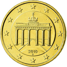 GERMANIA - REPUBBLICA FEDERALE, 50 Euro Cent, 2010, SPL, Ottone, KM:256