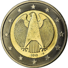 GERMANY - FEDERAL REPUBLIC, 2 Euro, 2010, MS(63), Bi-Metallic, KM:258